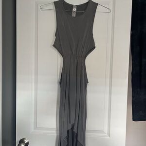 Go Couture Gray High-Low Women's Dress